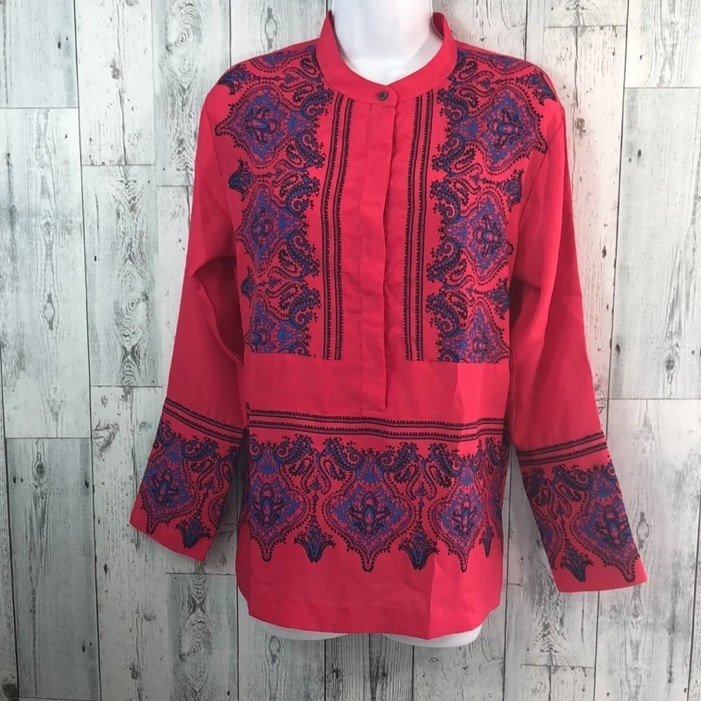 J. Crew Dervish Paisley Tunic Extra Small